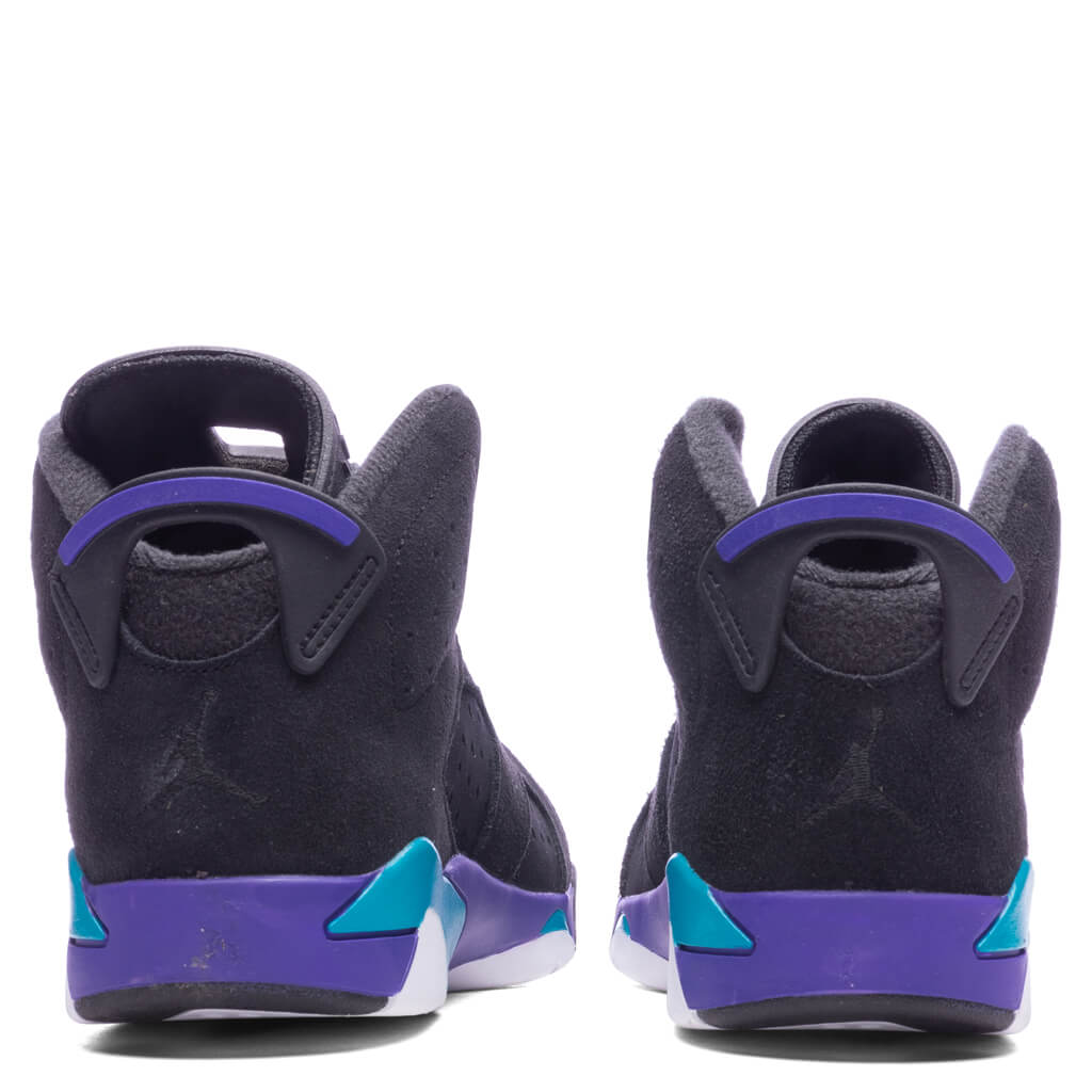 Air Jordan 6 Retro (PS) 'Aqua' - Black/Bright Concord/Aquatone