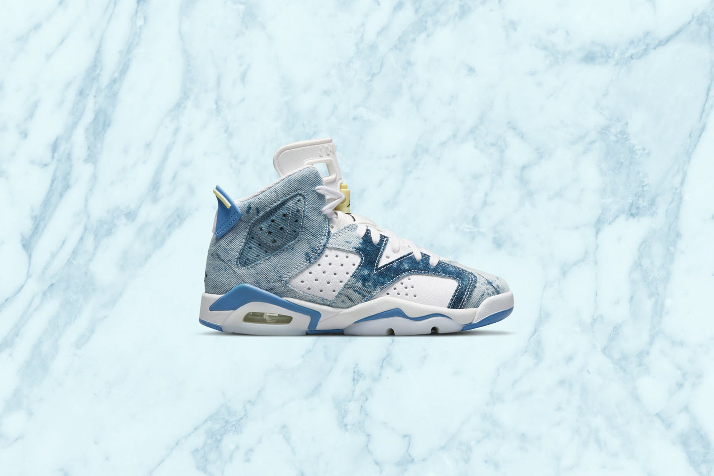 Air Jordan 6 Retro (GS) - White/Dutch Blue/Citron Tint