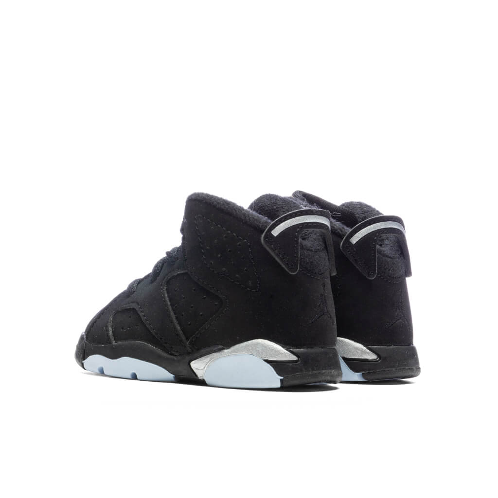 Air Jordan 6 Retro (TD)  - Black/Metallic Silver/Black