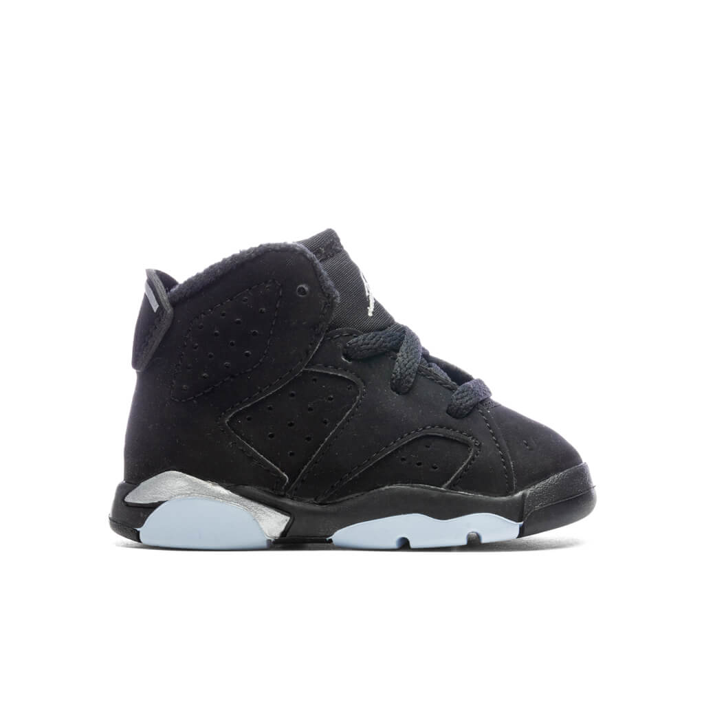Air Jordan 6 Retro (TD)  - Black/Metallic Silver/Black