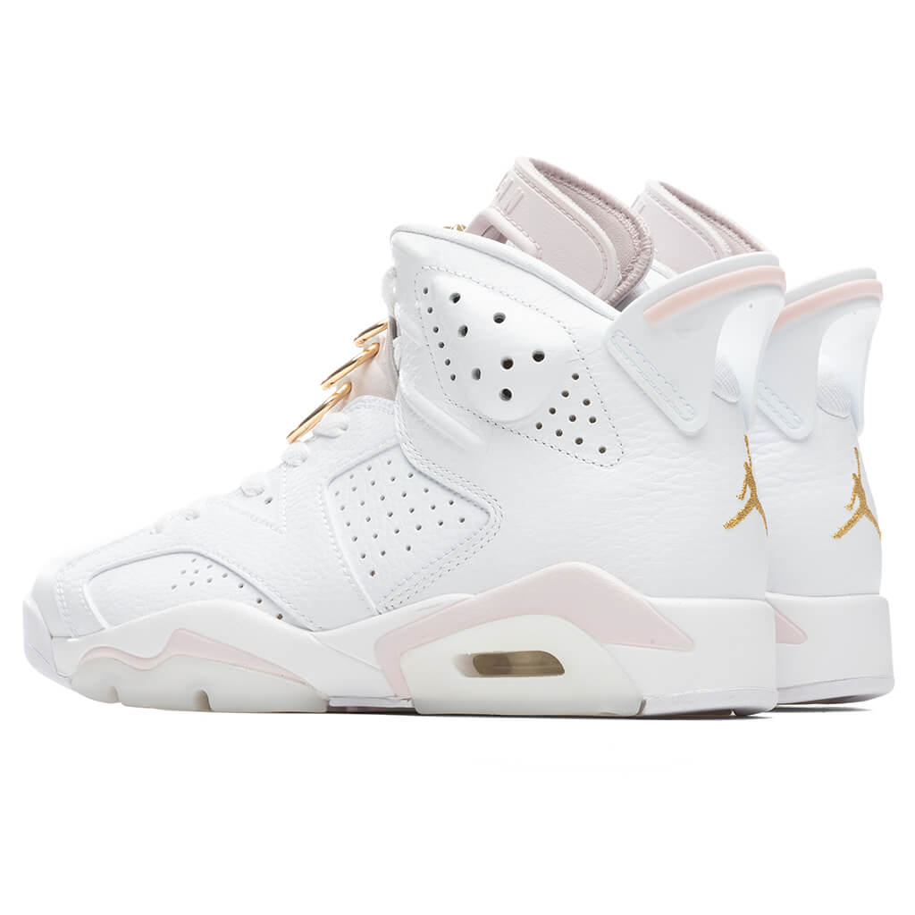 Women's Air Jordan 6 Retro 'Gold Hoops' - White/Metallic Gold