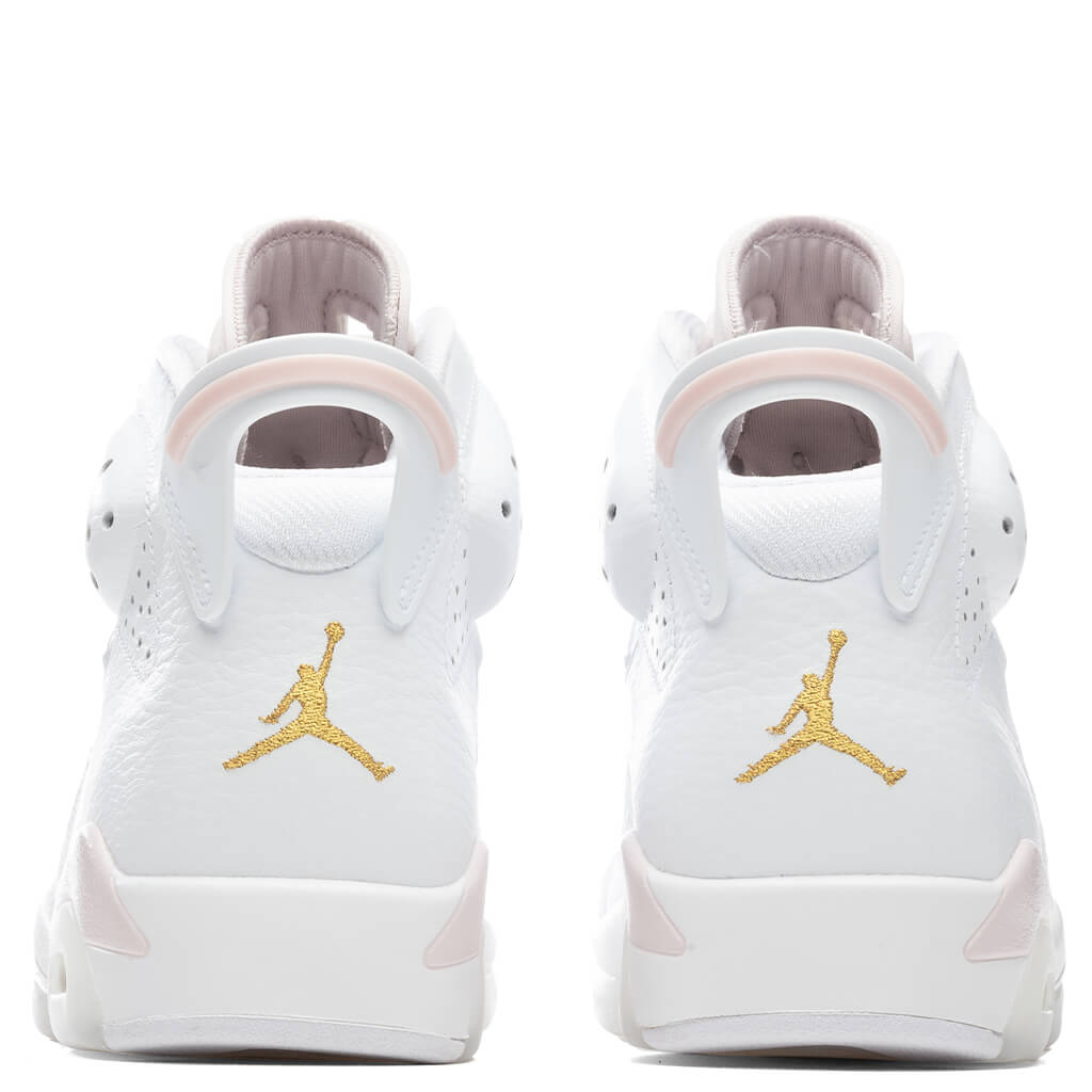 Women's Air Jordan 6 Retro 'Gold Hoops' - White/Metallic Gold