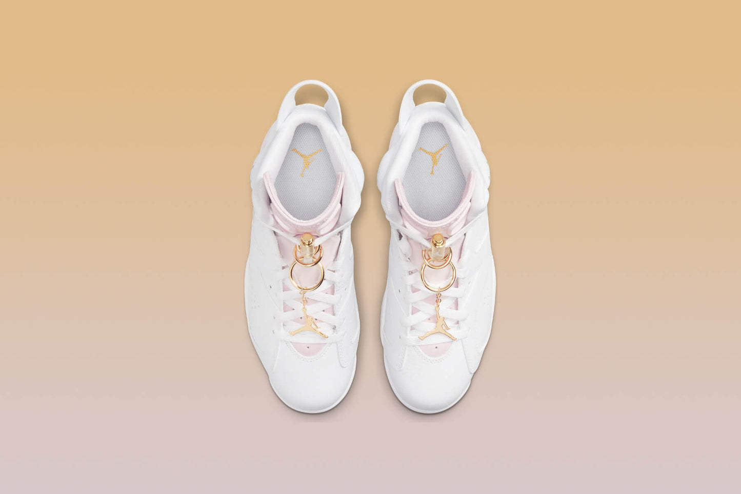 Women's Air Jordan 6 Retro 'Gold Hoops' - White/Metallic Gold