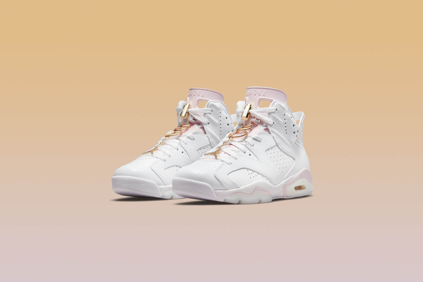 Women's Air Jordan 6 Retro 'Gold Hoops' - White/Metallic Gold