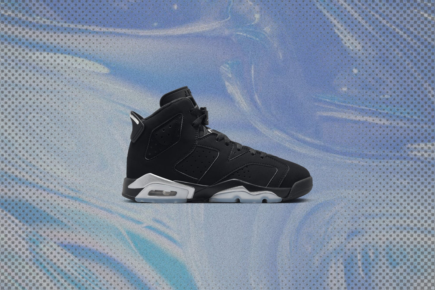 Air Jordan 6 Retro (GS)  - Black/Metallic Silver/Black