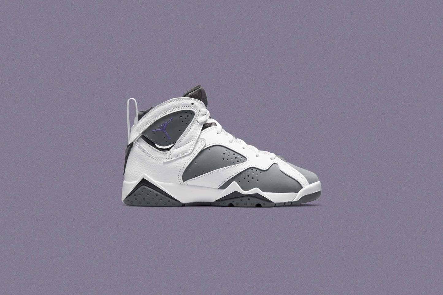 Air Jordan 7 Retro (GS) "Flint" - White/Varsity Purple