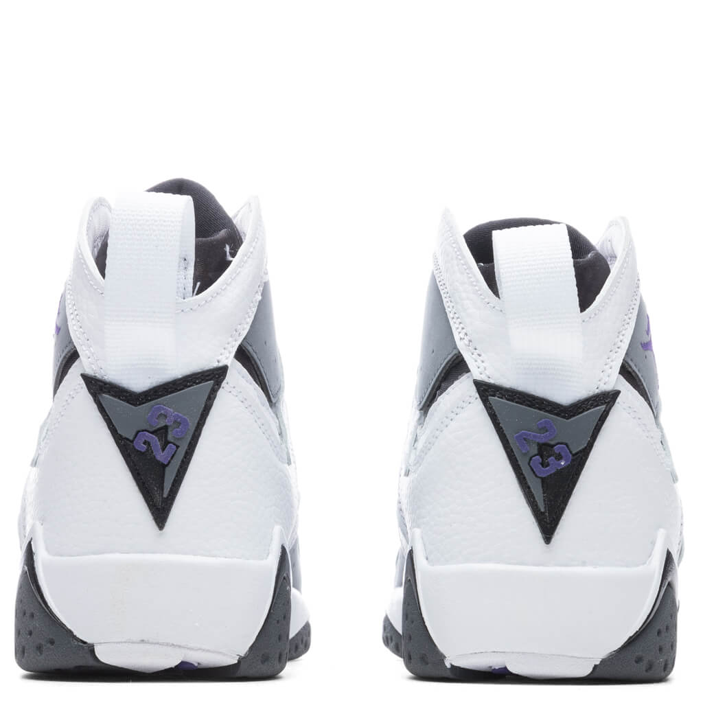 Air Jordan 7 Retro (GS) "Flint" - White/Varsity Purple
