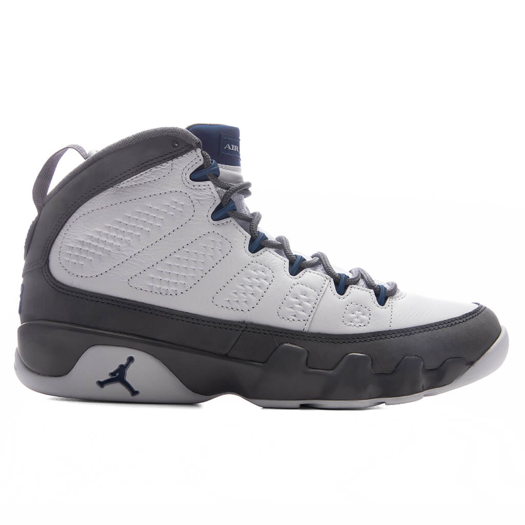Air Jordan 9 Retro 'Flint Grey' - White/French Blue/Flint Grey