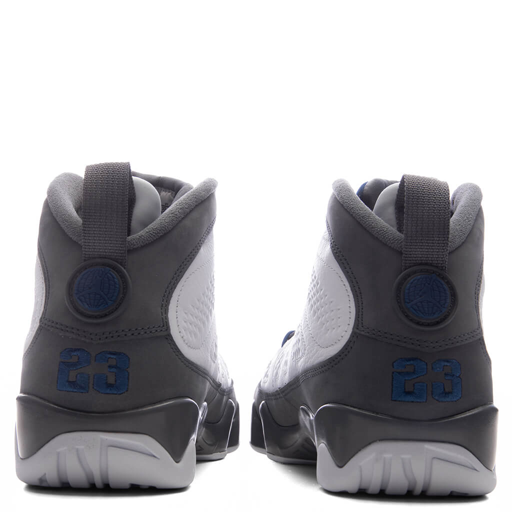 Air Jordan 9 Retro 'Flint Grey' - White/French Blue/Flint Grey