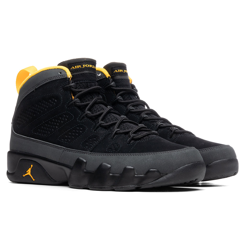 Air Jordan 9 Retro "University Gold" - Black/Dark Charcoal