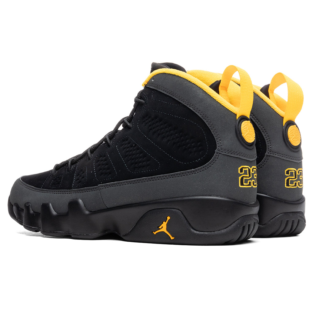 Air Jordan 9 Retro "University Gold" - Black/Dark Charcoal
