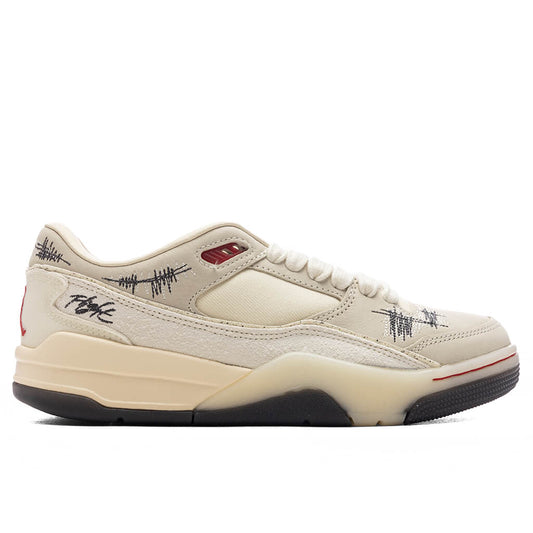 Air Jordan x Téla Women's Flight Court SP 'Crèpe' - Coconut Milk/Varsity Red/Muslin