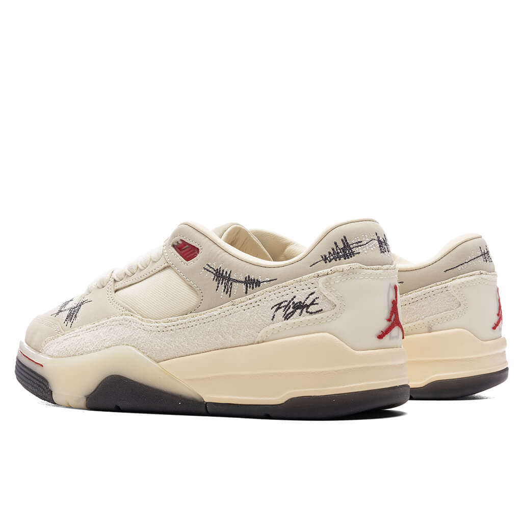 Air Jordan x Téla Women's Flight Court SP 'Crèpe' - Coconut Milk/Varsity Red/Muslin