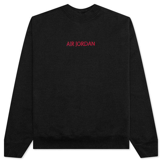 Air Jordan Women's Crew Sweatshirt - Black/Gym Red