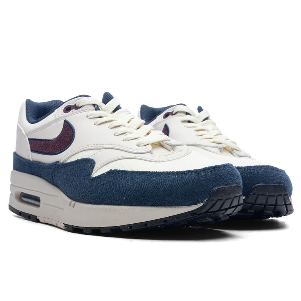 Air Max 1 - Coconut Milk/Burgundy Crush/Armory Navy
