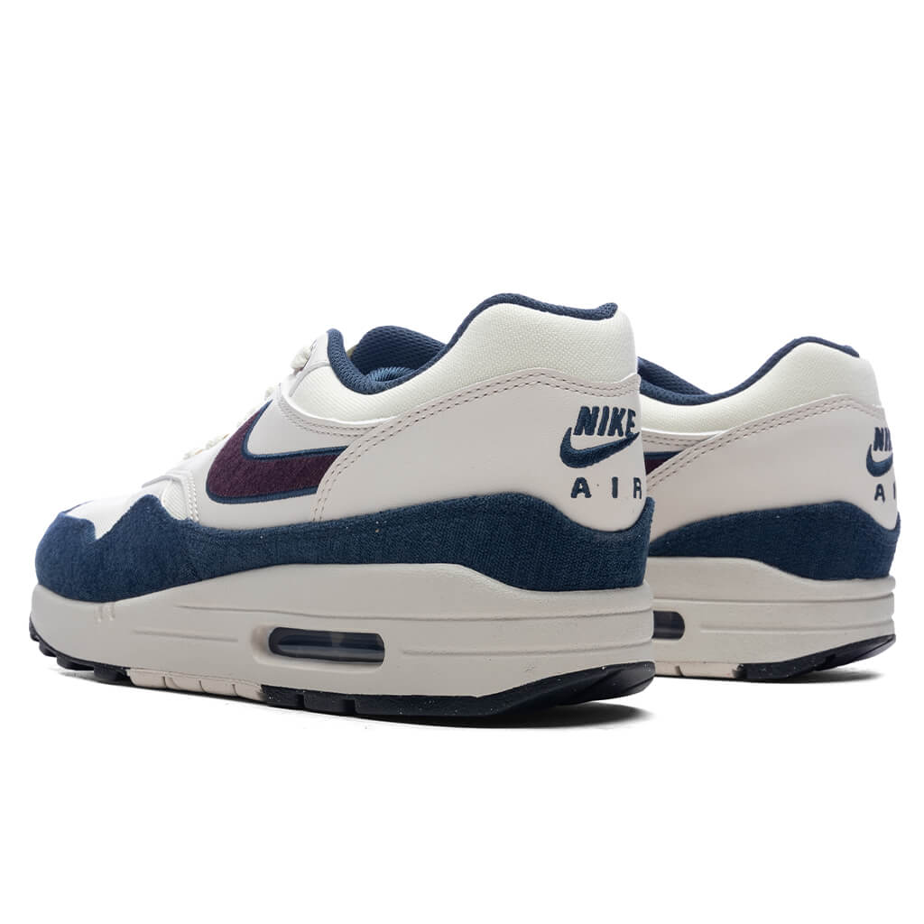 Air Max 1 - Coconut Milk/Burgundy Crush/Armory Navy