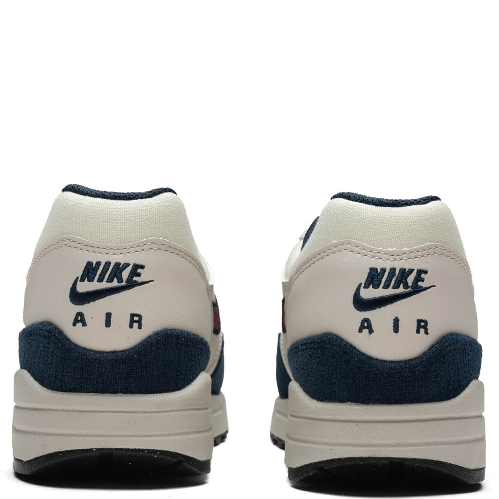 Air Max 1 - Coconut Milk/Burgundy Crush/Armory Navy