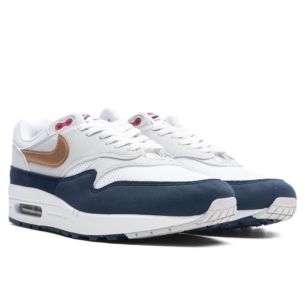 Air Max 1 'Olympic' - Obsidian/Metallic Gold/White