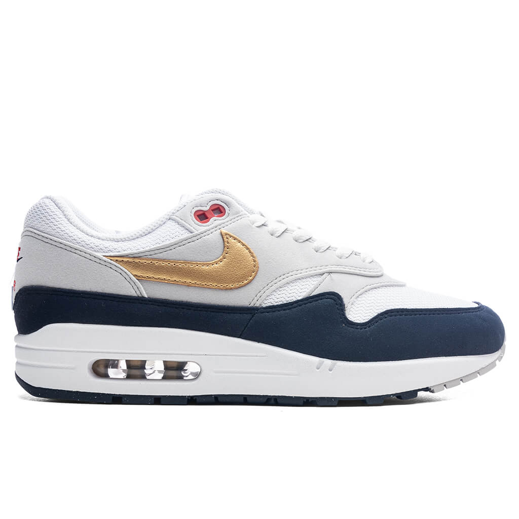 Air Max 1 'Olympic' - Obsidian/Metallic Gold/White