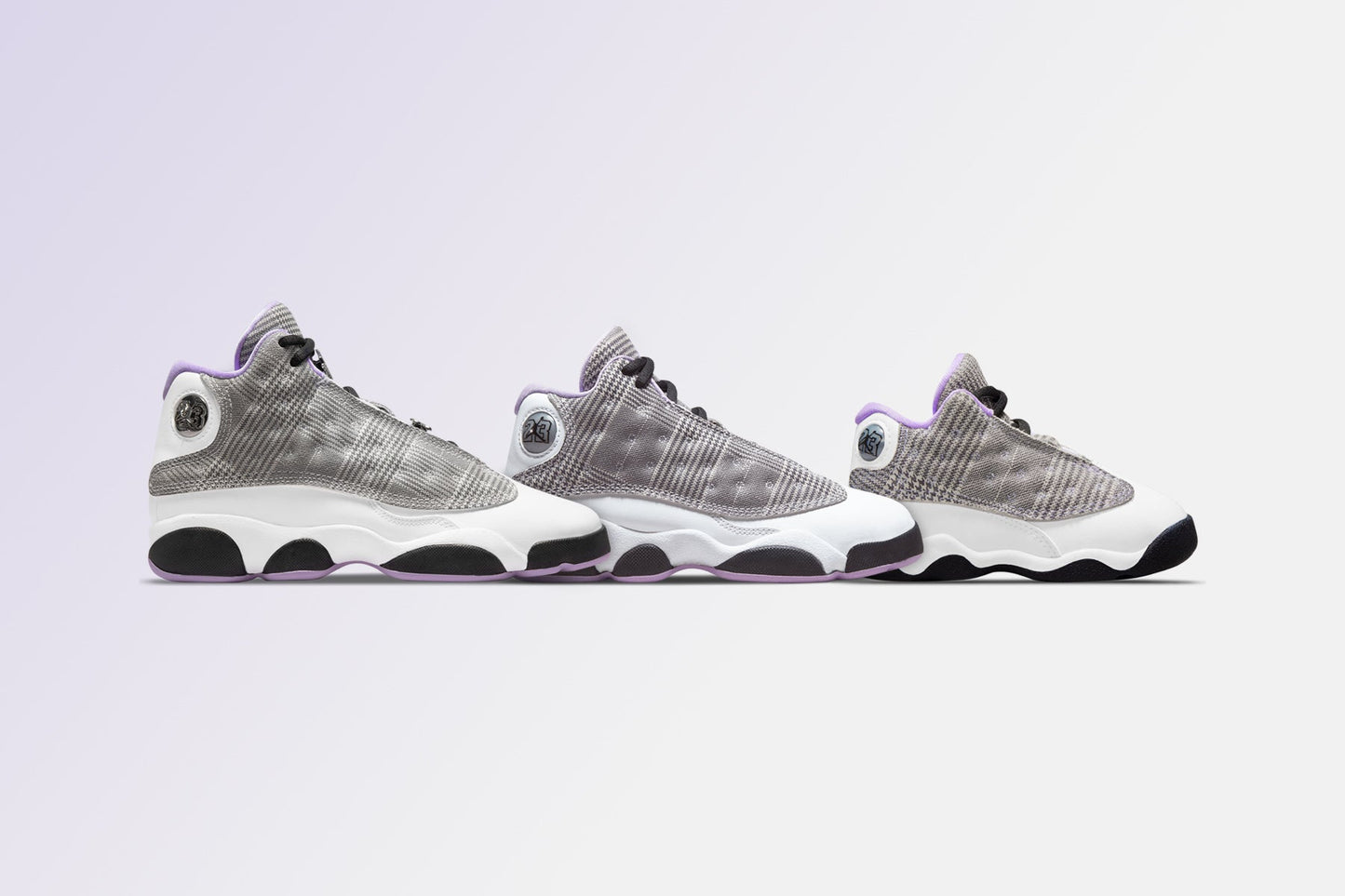 Air Jordan 13 Retro (PS) - Black/Lilac/White/Metallic Silver