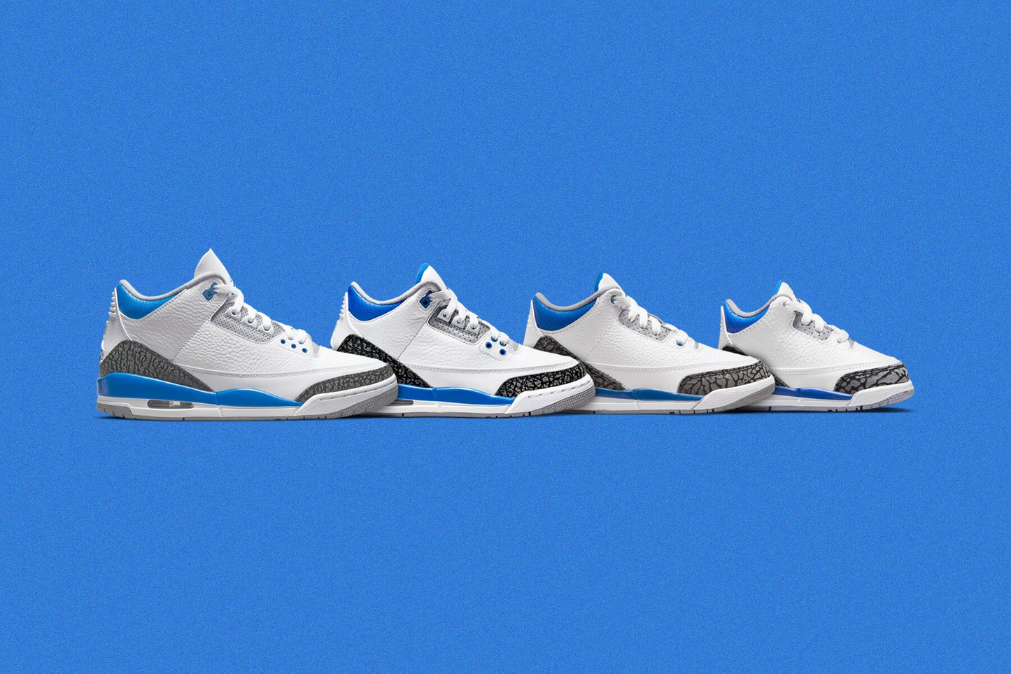 Air Jordan 3 Retro (PS) 'Racer Blue' - White/Cement Grey