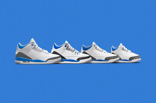 Air Jordan 3 Retro (GS) 'Racer Blue' - White/Cement Grey