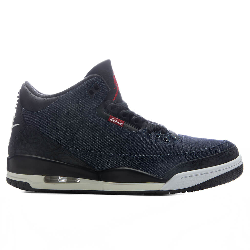 Air Jordan 3 x Levi's 'Rigid Denim' - Denim/Black/Sail/Indigo/Gym Red