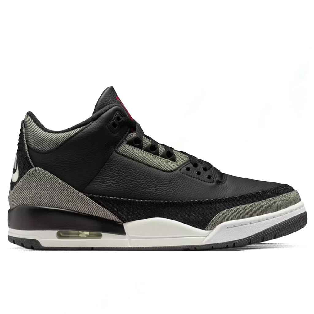 Air Jordan 3 x Levi's 'Black Denim' - Denim/Black/Gym Red/Black/ White