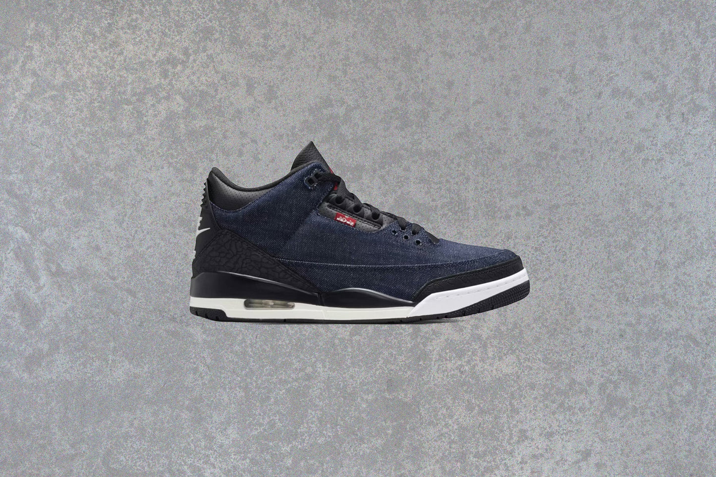 Air Jordan 3 x Levi's 'Rigid Denim' - Denim/Black/Sail/Indigo/Gym Red