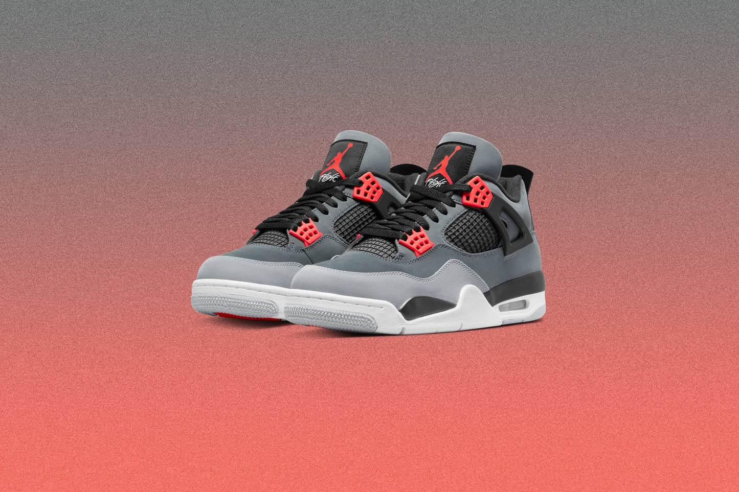 Air Jordan 4 Retro 'Infrared' - Dark Grey/Infrared 23/Black Cement Grey