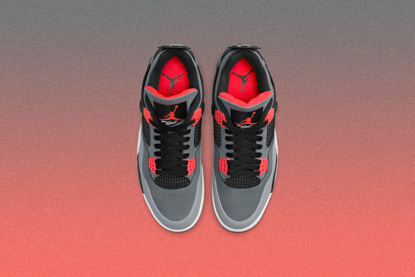 Air Jordan 4 Retro 'Infrared' - Dark Grey/Infrared 23/Black Cement Grey