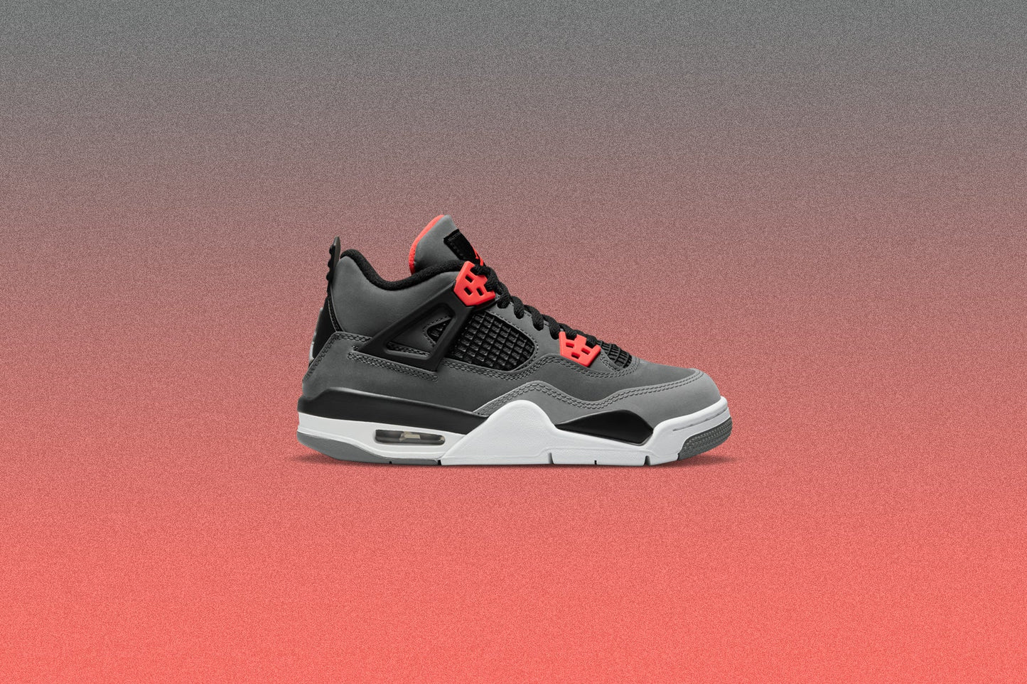 Air Jordan 4 Retro 'Infrared' (GS) - Dark Grey/Infrared 23/Black Cement Grey