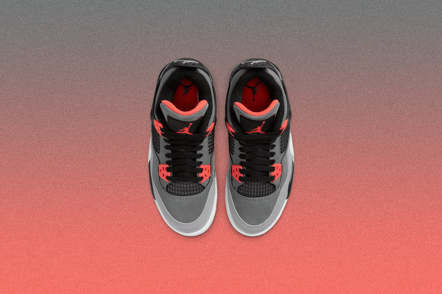 Air Jordan 4 Retro 'Infrared' (GS) - Dark Grey/Infrared 23/Black Cement Grey