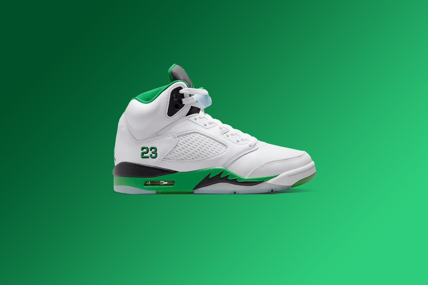 Women's Air Jordan 5 Retro - White/Lucky Green/Ice Blue