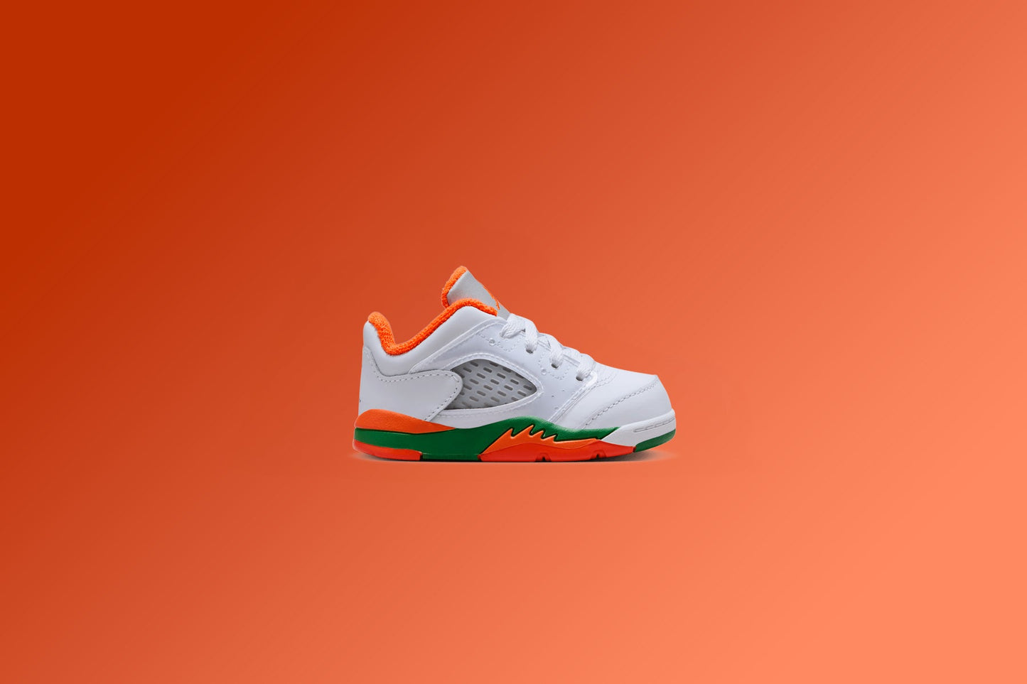 Air Jordan 5 Retro Low (TD) - Football Grey/Brilliant Orange/Pine Green