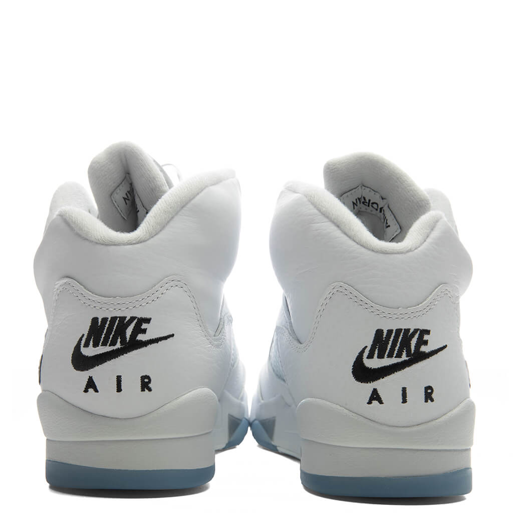 Air Jordan 5 Retro 'White Metallic' (GS) - White/Black/Metallic Silver