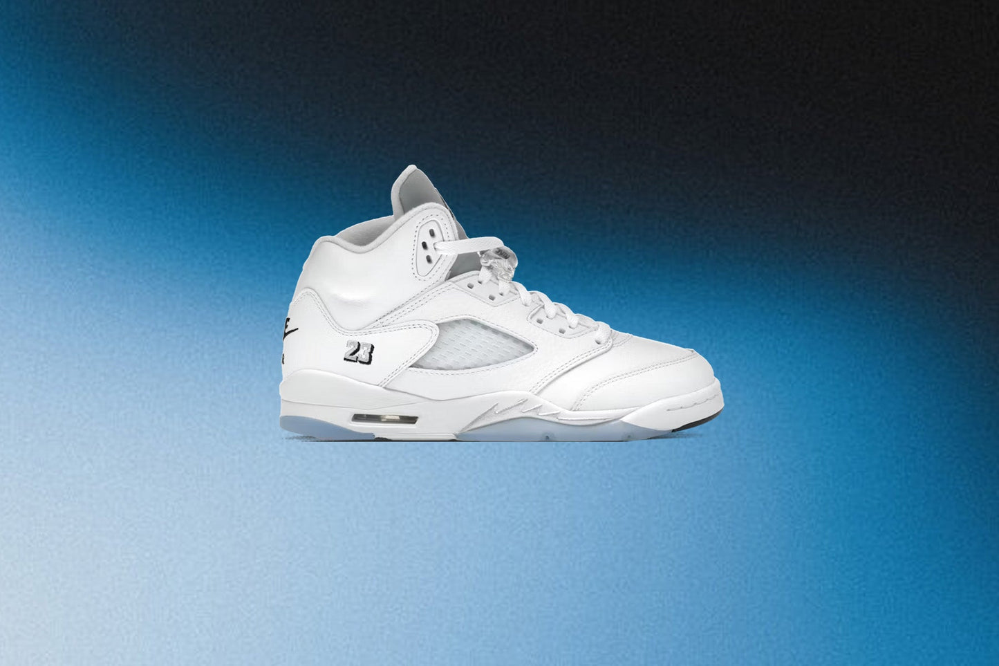 Air Jordan 5 Retro 'White Metallic' (GS) - White/Black/Metallic Silver