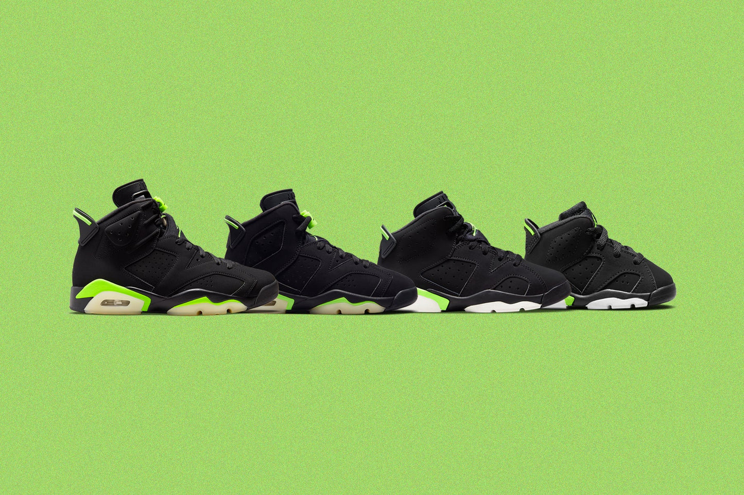 Jordan 6 Retro (PS) - Black/Electric Green