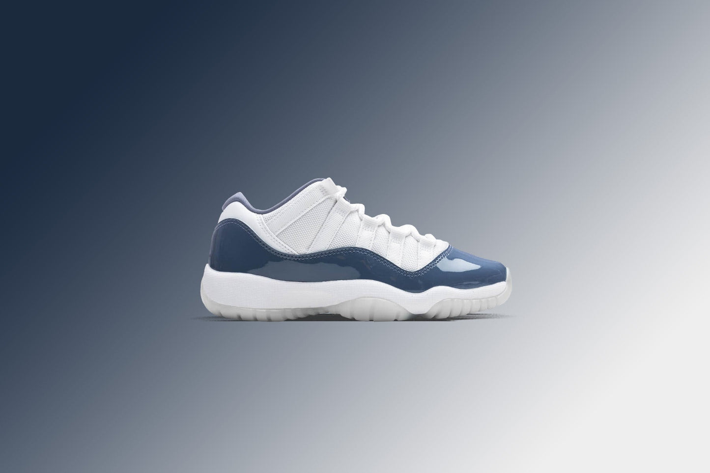 Air Jordan 11 Retro Low (GS) - White/Midnight Navy/Diffused Blue