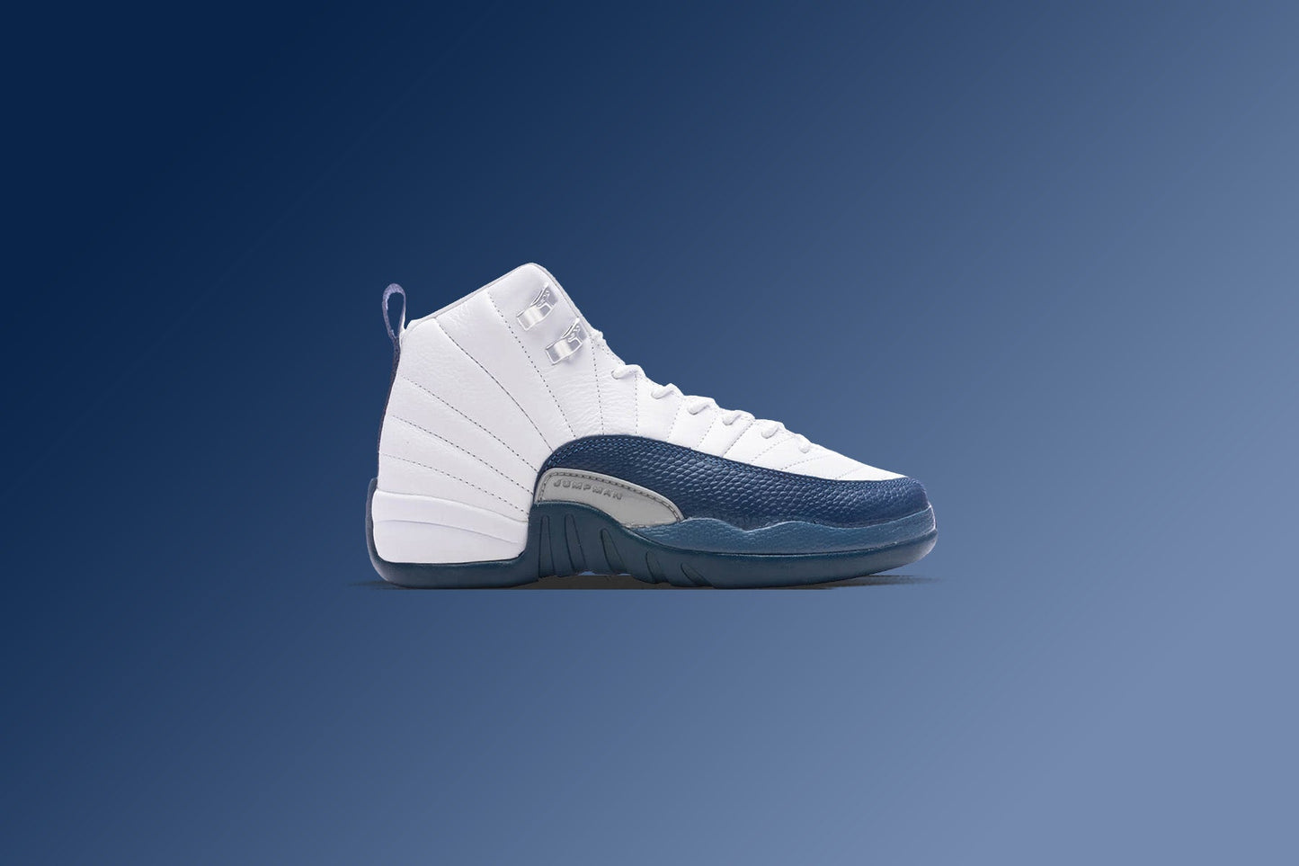 Air Jordan 12 Retro 'French Blue' (GS) - White/French Blue/Metallic Silver