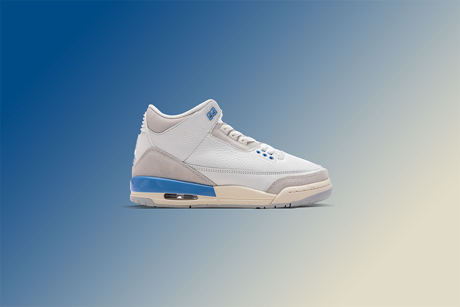 Air Jordan 3 Retro 'Lucky Shorts' (GS) - Summit White/Hydrogen Blue/Legend Blue