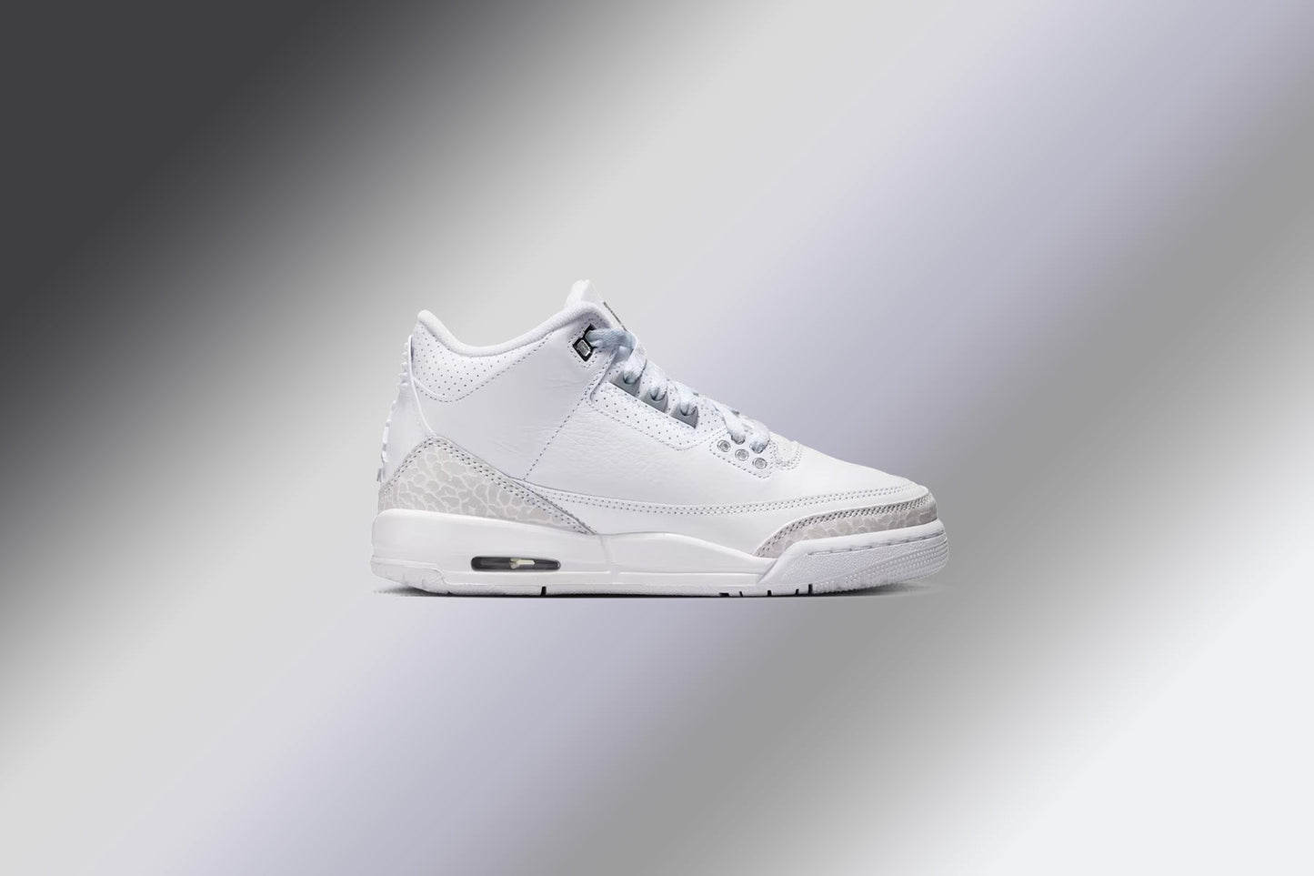 Air Jordan 3 Retro 'Pure Money' (GS) - White/Metalic Silver