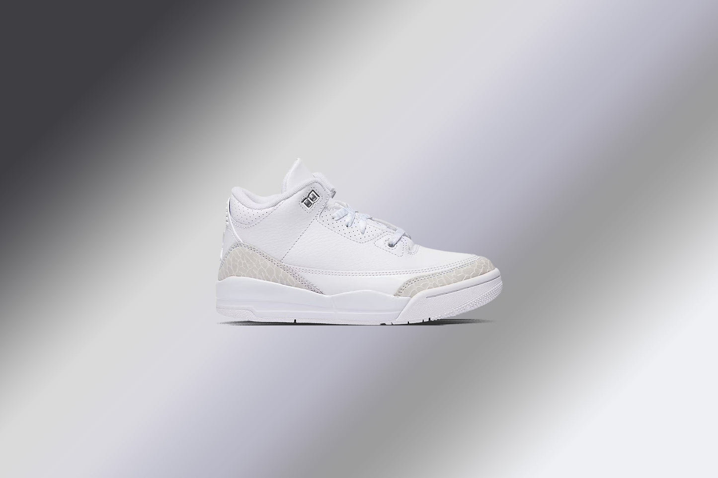 Air Jordan 3 Retro 'Pure Money' (PS) - White/Metalic Silver