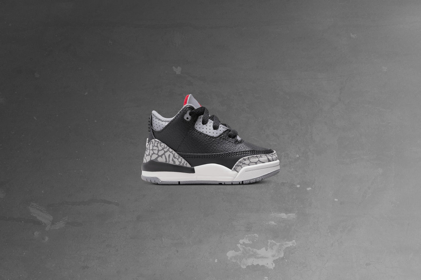 Air Jordan 3 Retro (TD) 'Black Cement' - Black/Fire Red/Cement Grey/Summit White