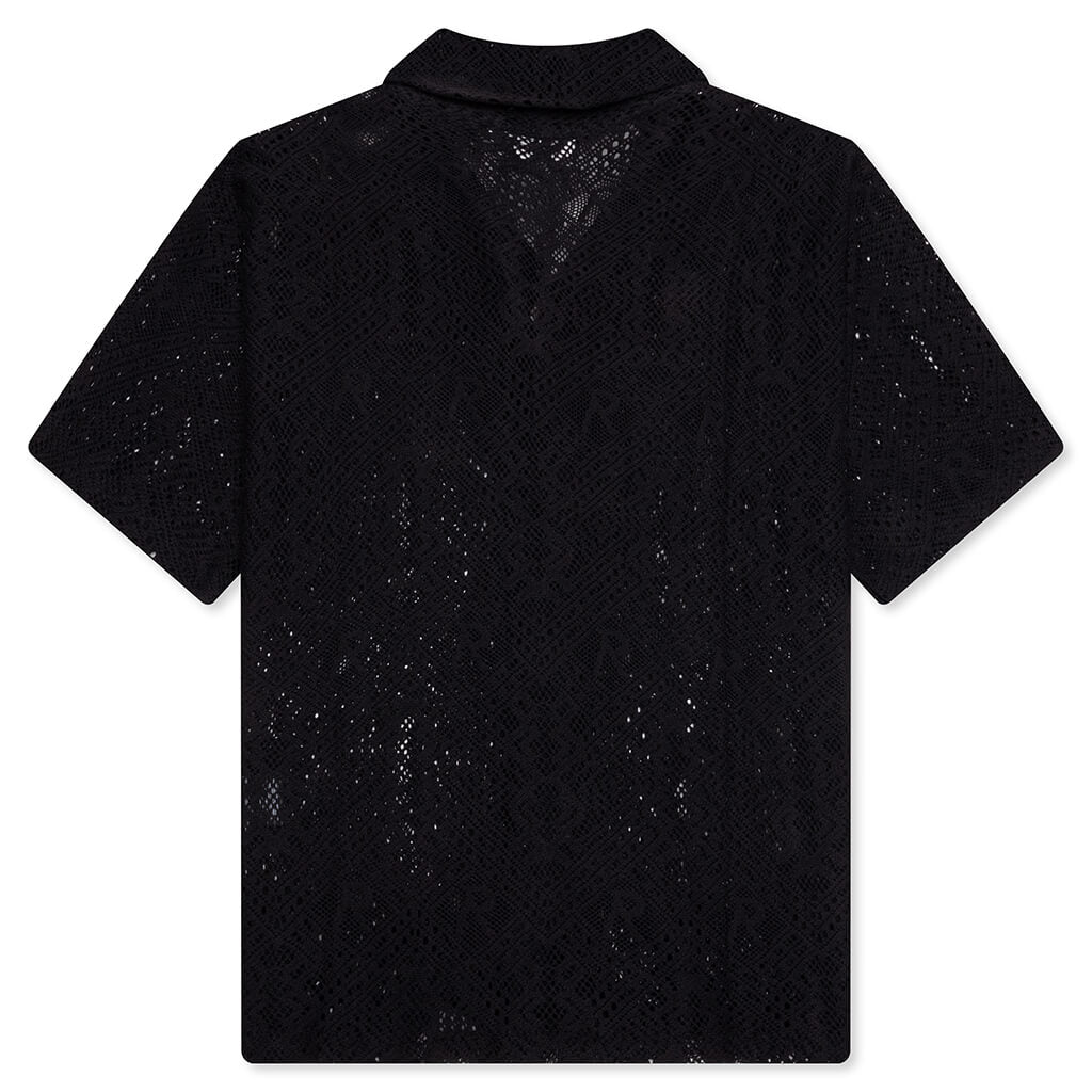 All Over Crochet Shirt - Jet Black