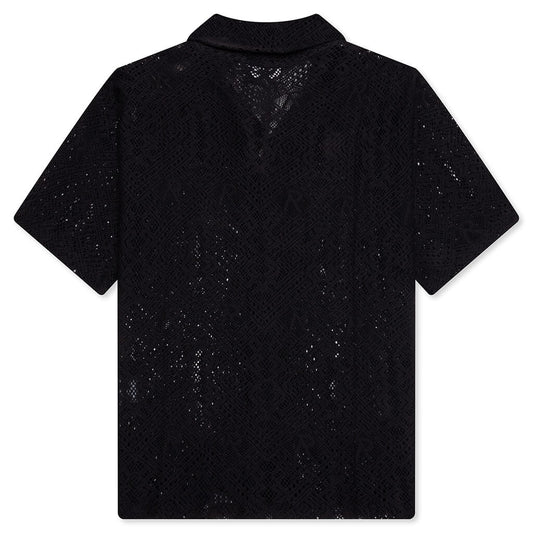 All Over Crochet Shirt - Jet Black