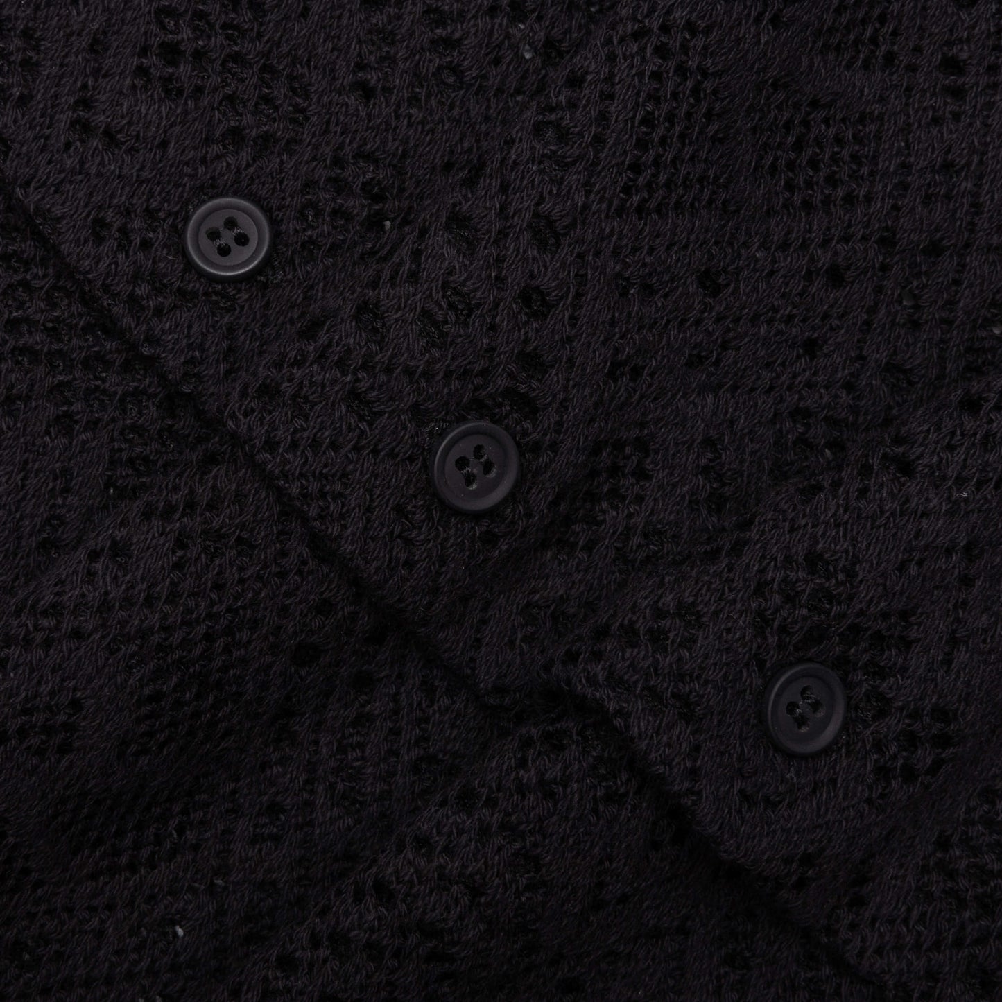 All Over Crochet Shirt - Jet Black