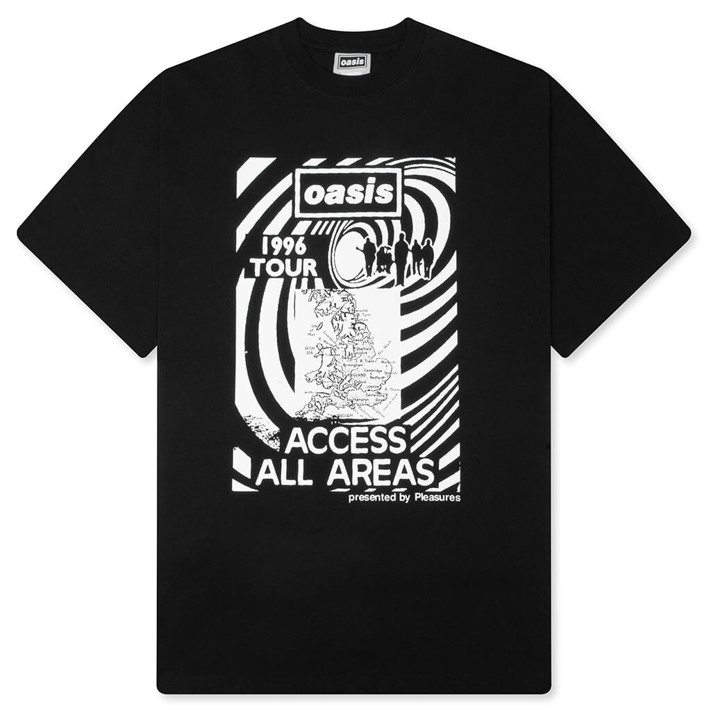 Pleasures x Oasis All Access T-Shirt - Black