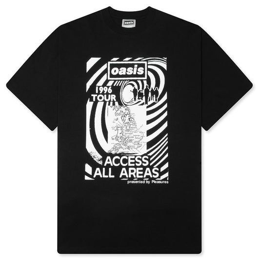 Pleasures x Oasis All Access T-Shirt - Black
