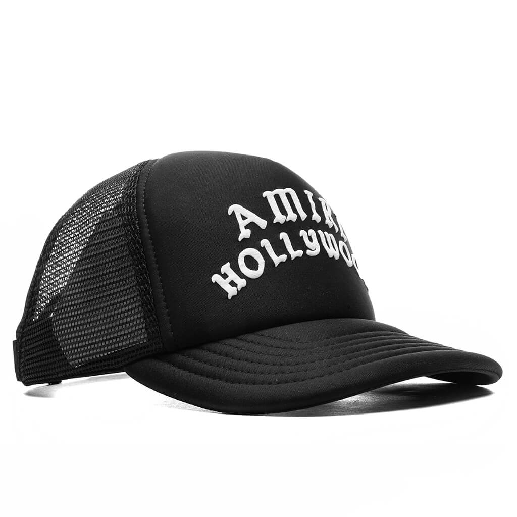Amiri Hollywood Trucker Hat - Black/Black